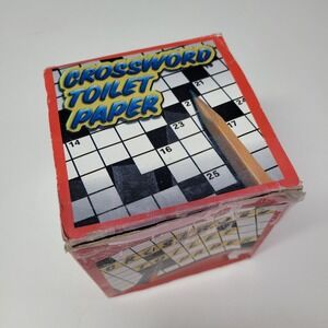 Crossword Toilet Paper Novelty Gag Gift Forum Industries 1998 Vintage 10731